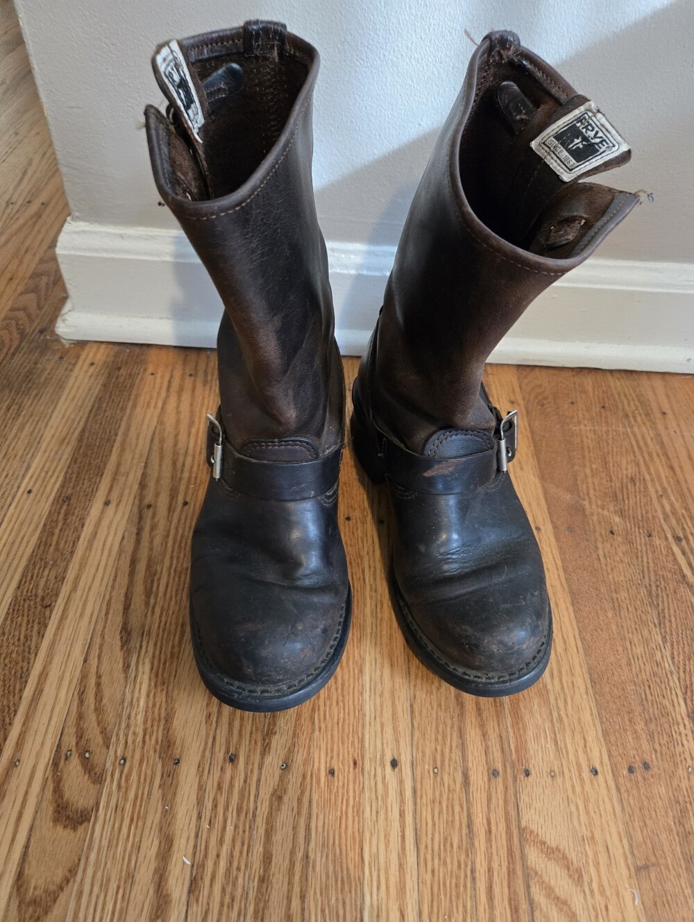 Frye VintageDark Brown Leather Engineer Boots
